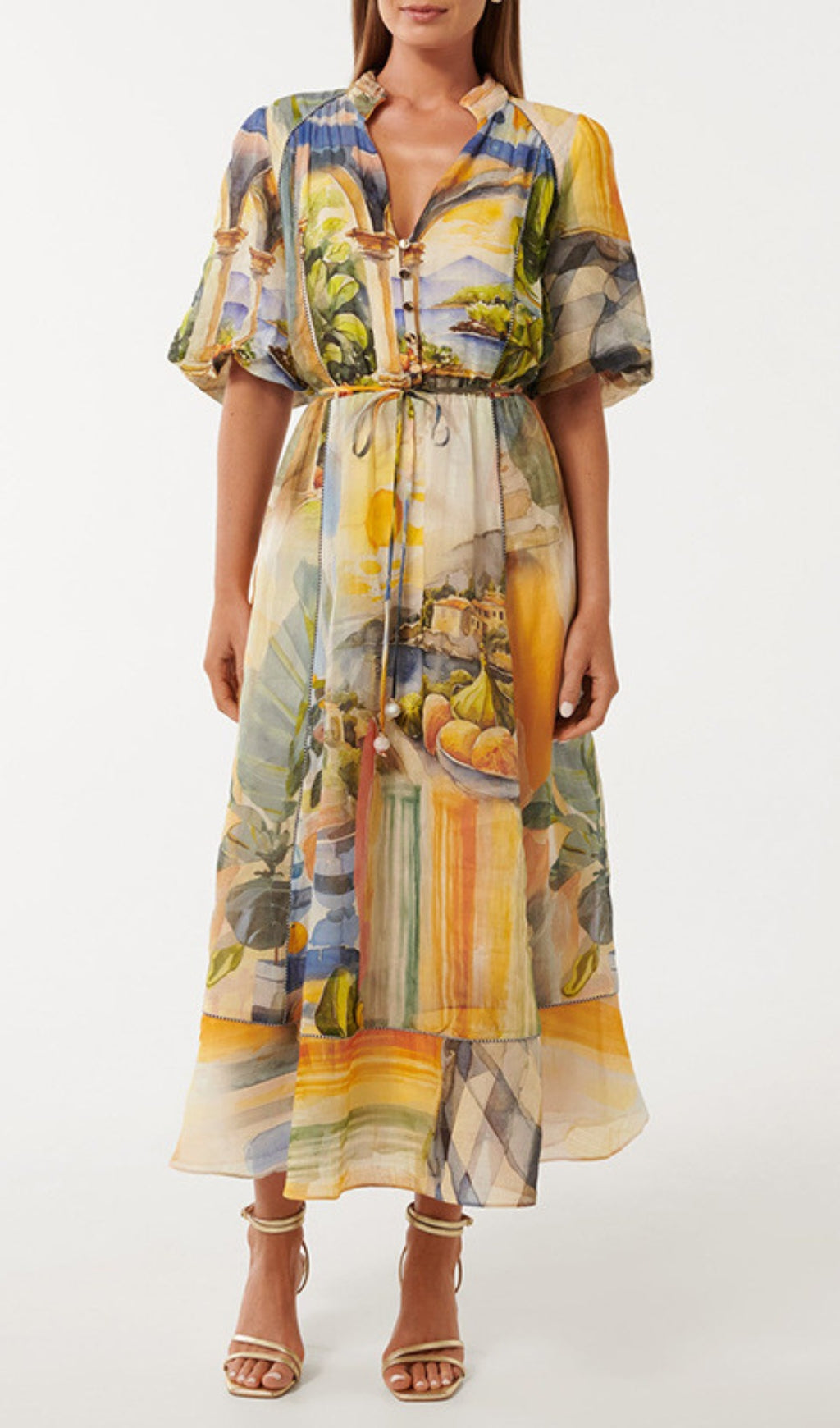 Deserae Printed Midi Dress