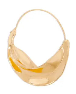 Modern Sculptural Gold Hoop Earrings for Women | Unique Wavy Design