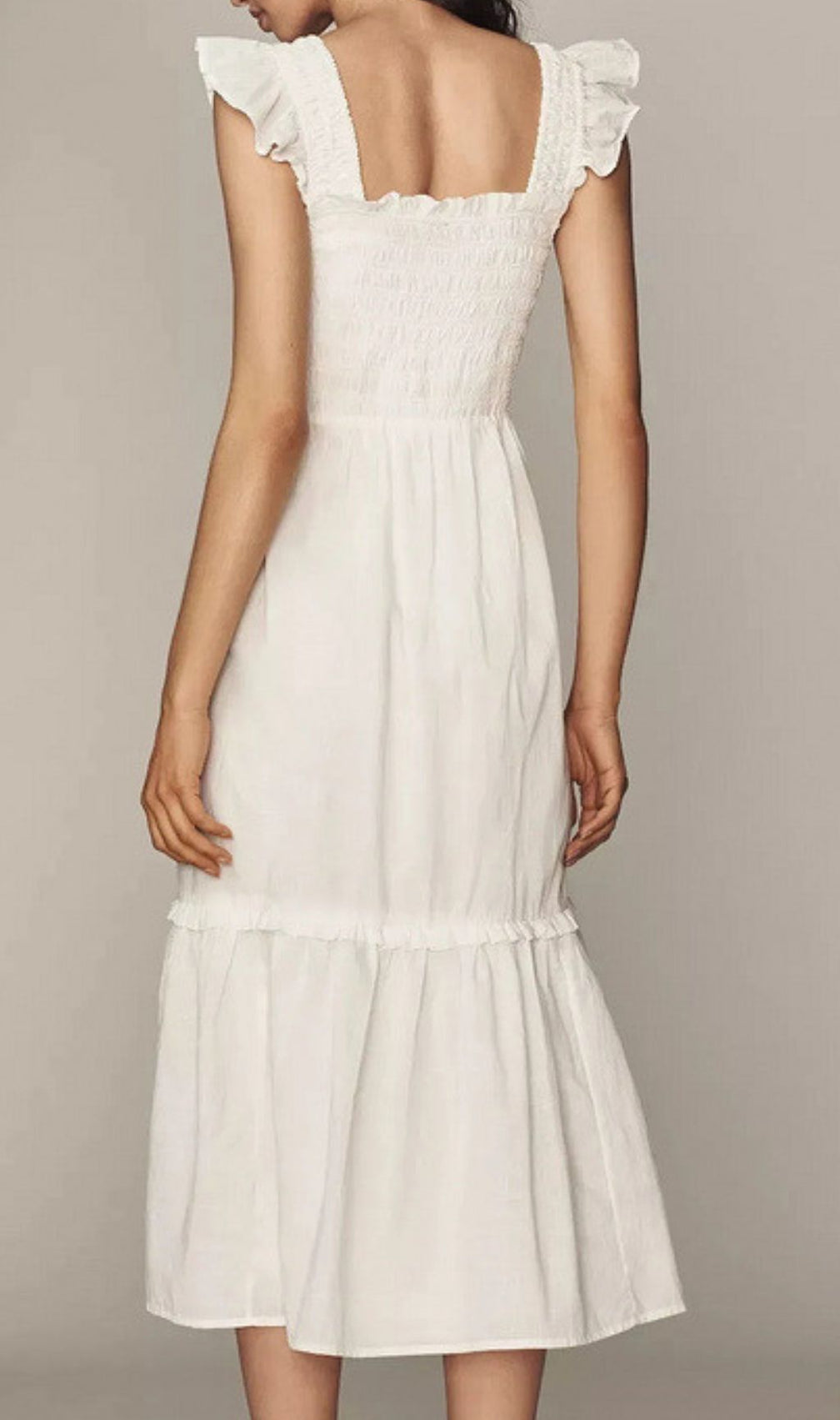 Fahari White Midi Dress