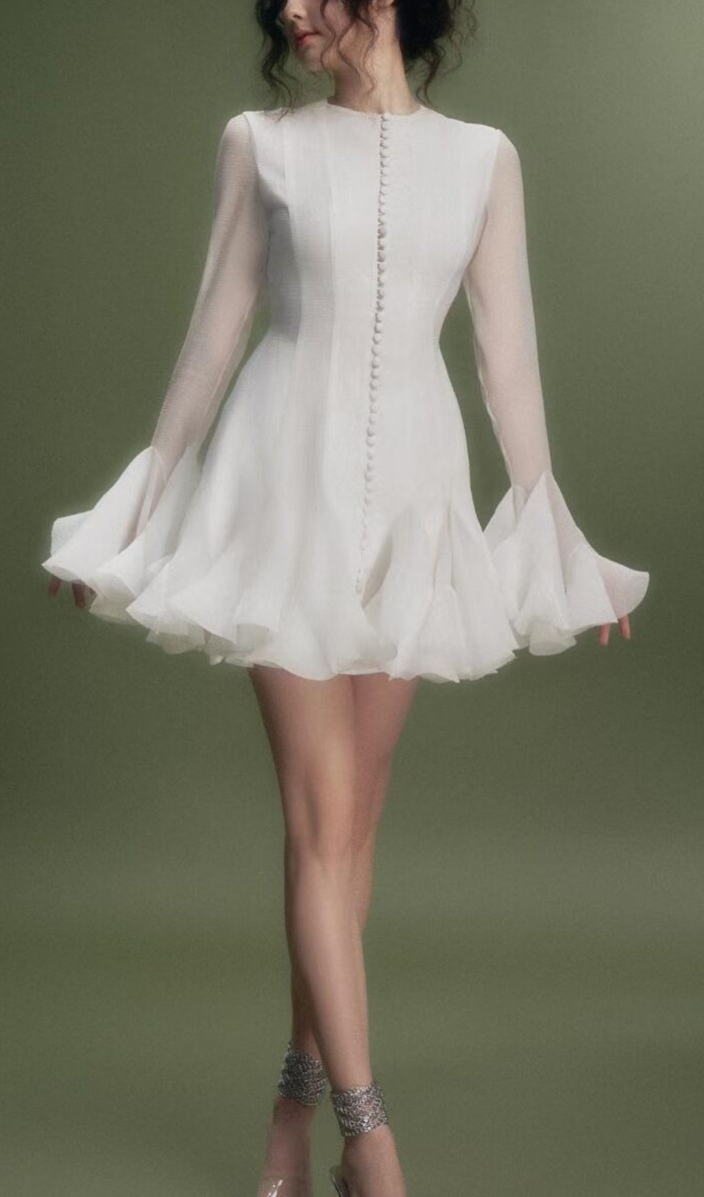 Bibiana Flared Long Sleeve Mini Dress