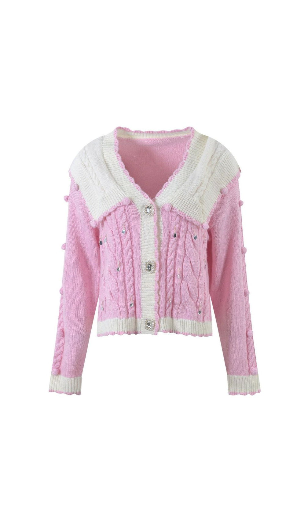 Guta Pink Knitted Cardigan