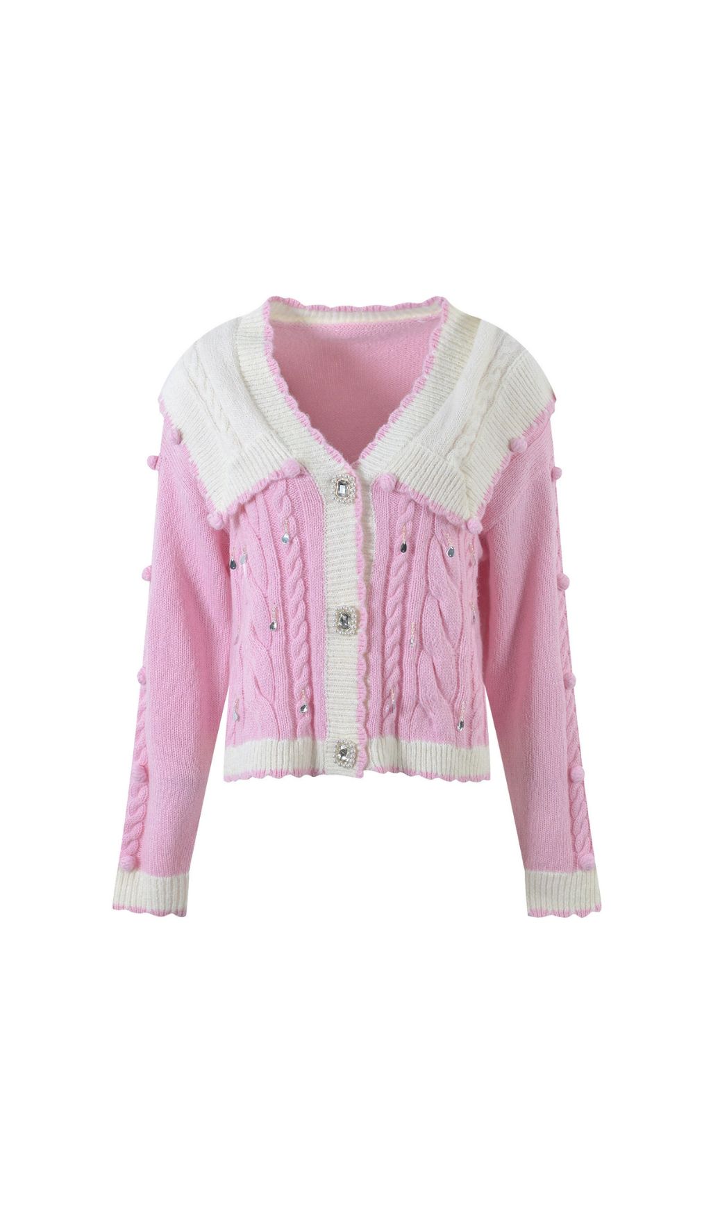 Guta Pink Knitted Cardigan
