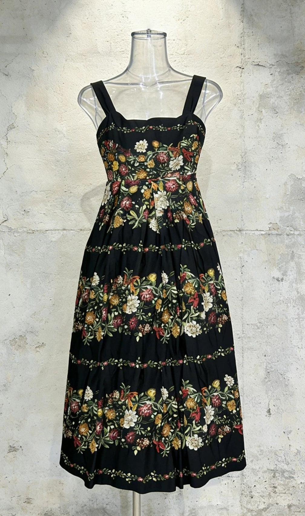 Kealani Enchanting Floral Midi Dress - Elegant Strappy Neckline for Women