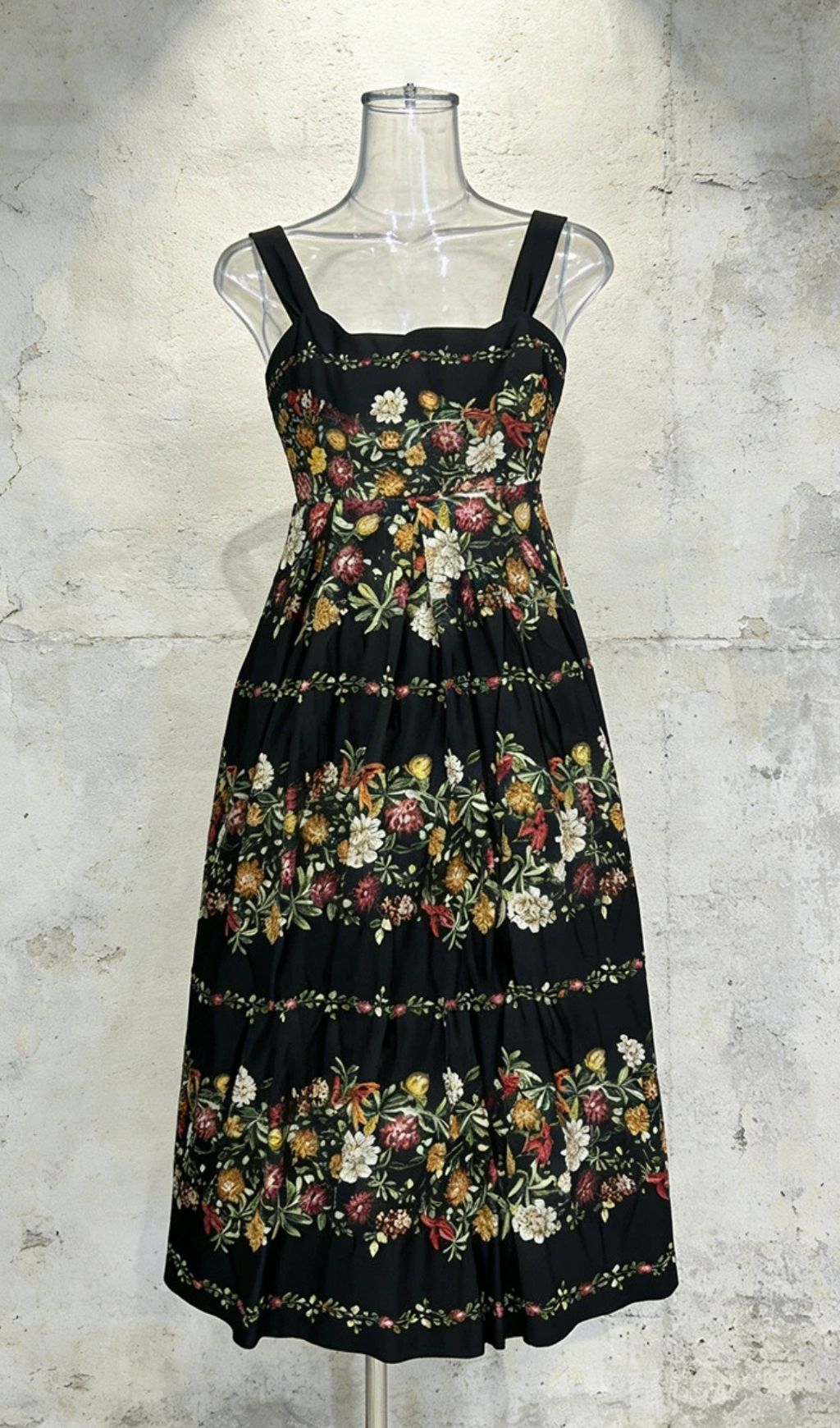 Kealani Enchanting Floral Midi Dress - Elegant Strappy Neckline for Women
