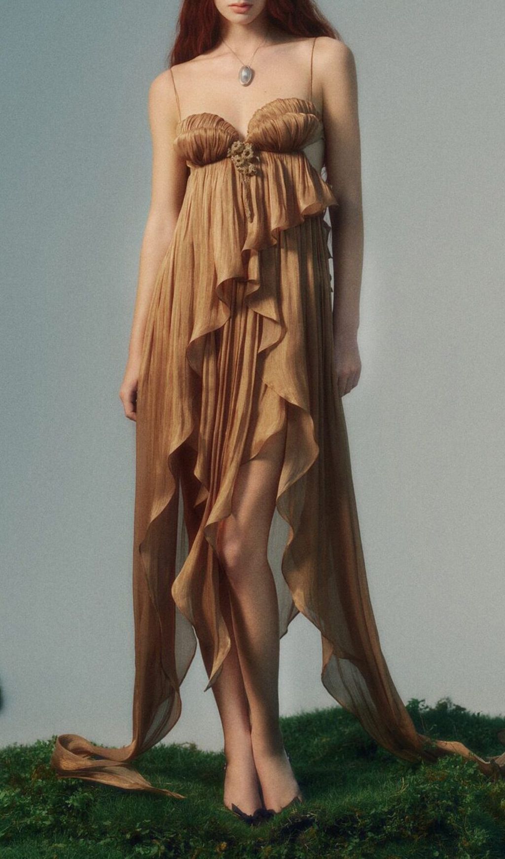 Koto Strappy Ruffle Backless Maxi Dress