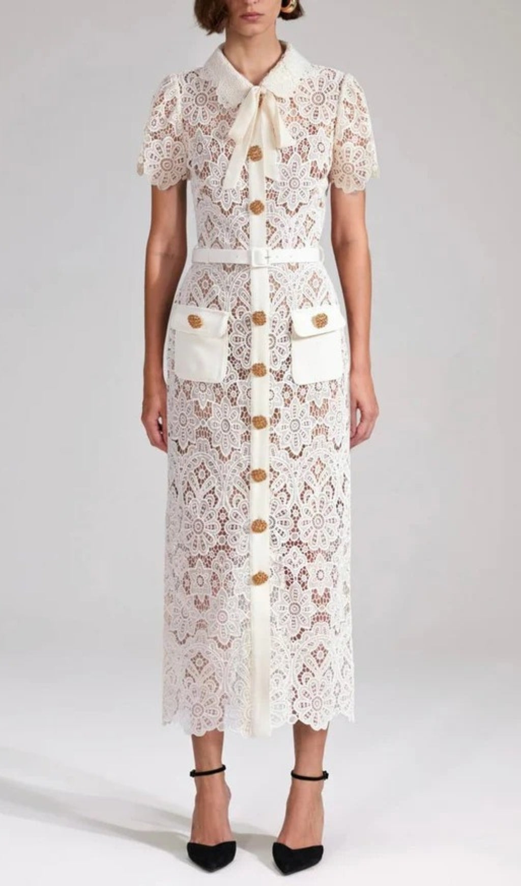Annelore White Lace Dress
