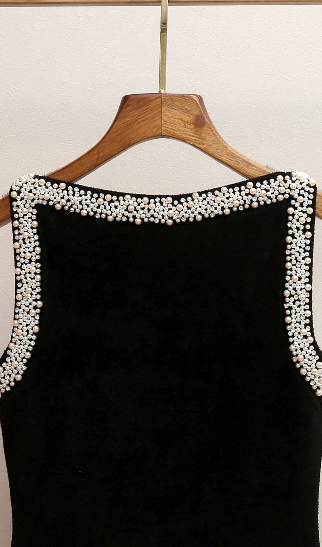 Chic Faux-Pearl Beaded Mini Dress - Sleeveless Ruffle Hem Cocktail Dress