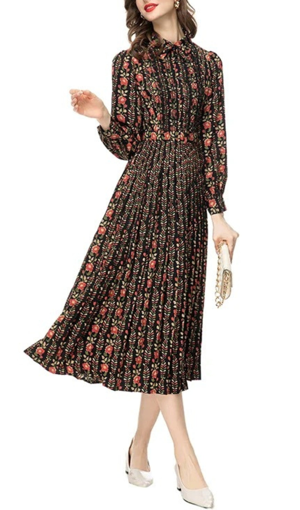 Amal Single Breasted Midi Dress