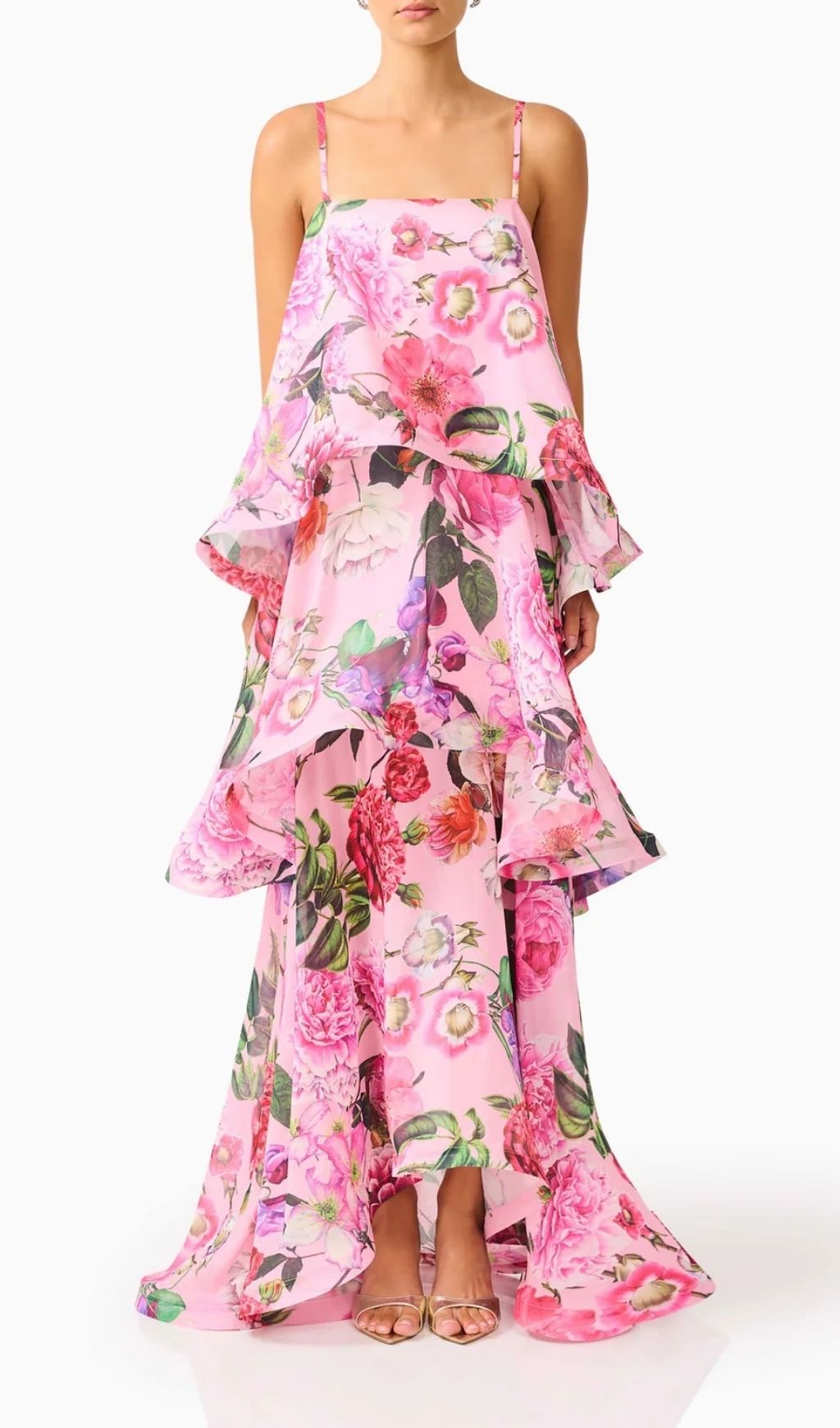 Lael Pink Floral Printed Maxi Dress