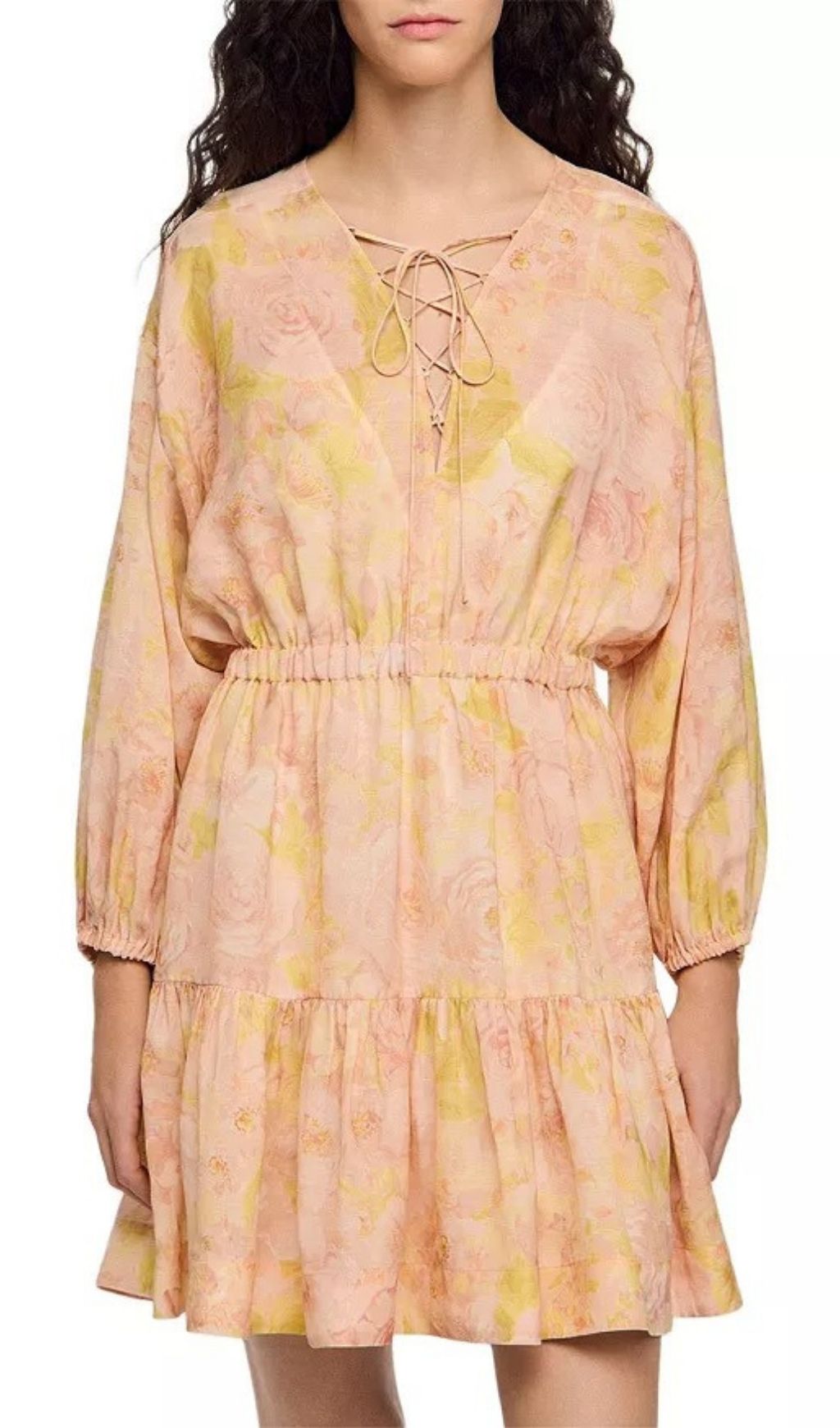 Boho Chic Floral Lace-Up Mini Dress | Effortless Summer Tiered Style for Women