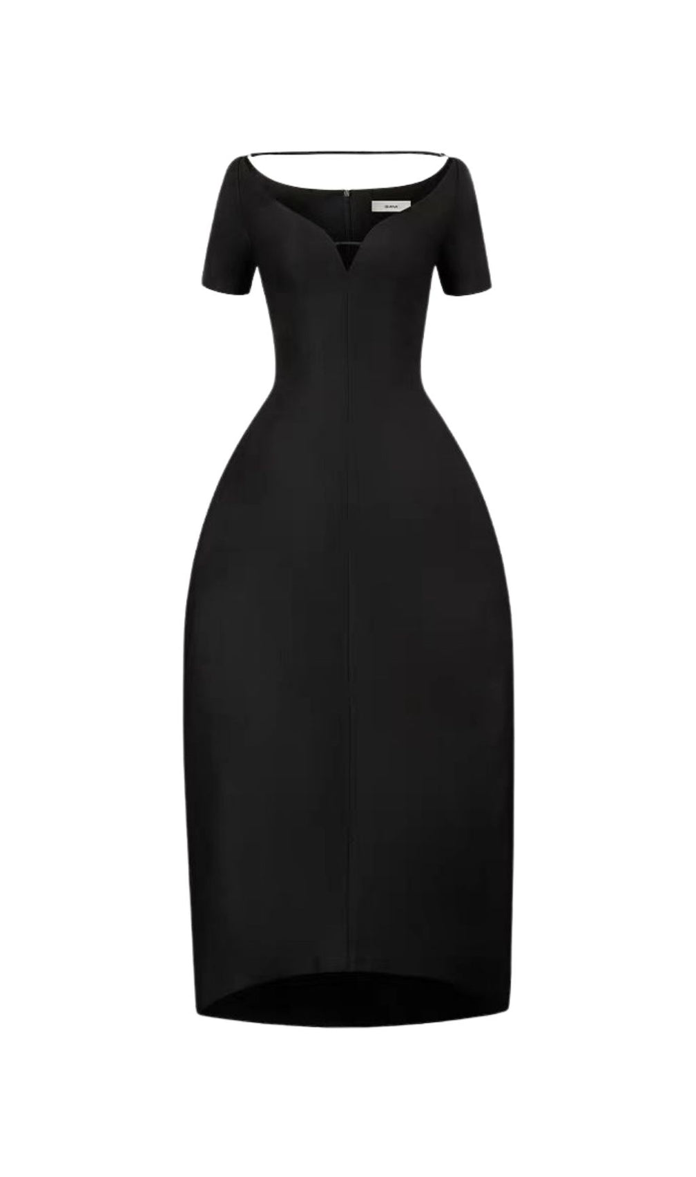 Kiojah Black V-Neck Maxi Dress