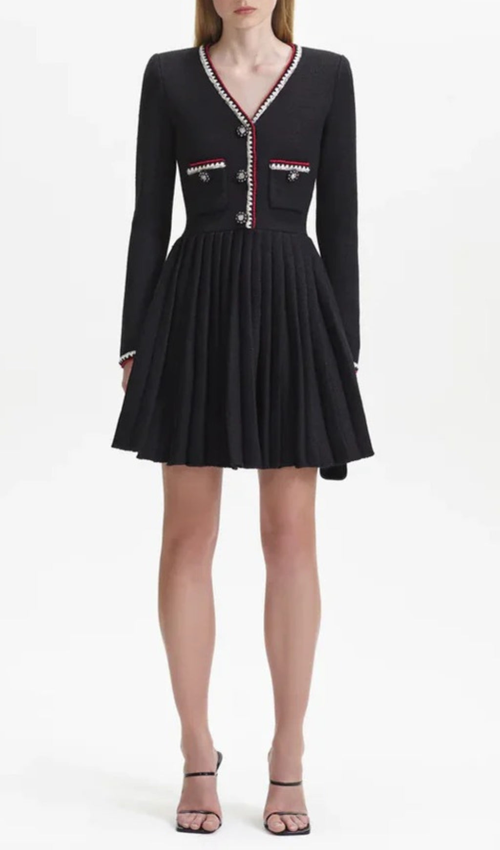 Anjolie Black Knit Mini Dress