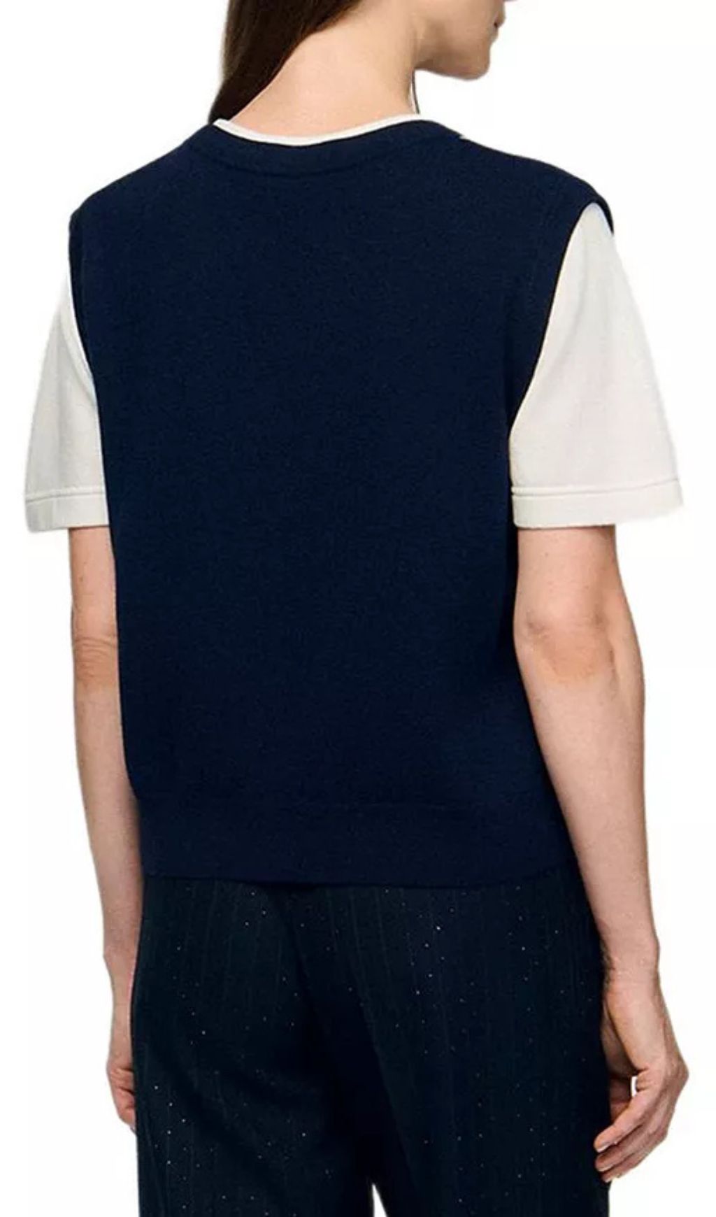 Layered Look Sweater Vest Top