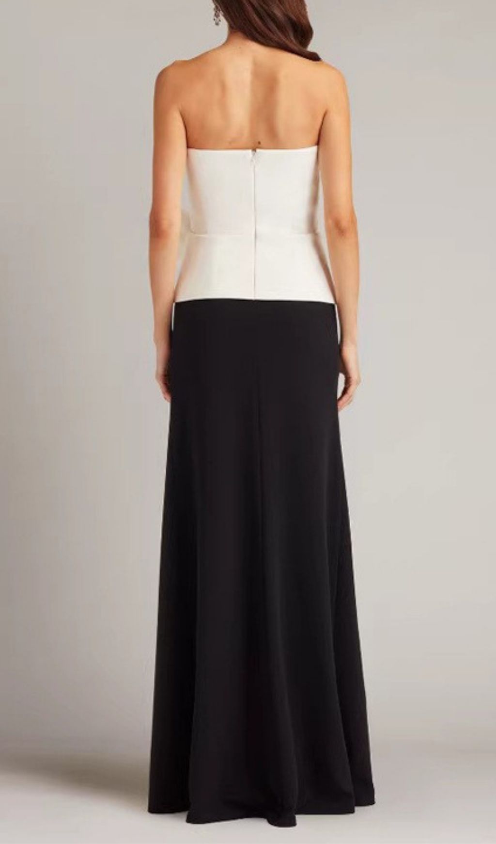 Kevine Elegant Strapless Bow Maxi Dress with High Slit | Formal Evening Gown