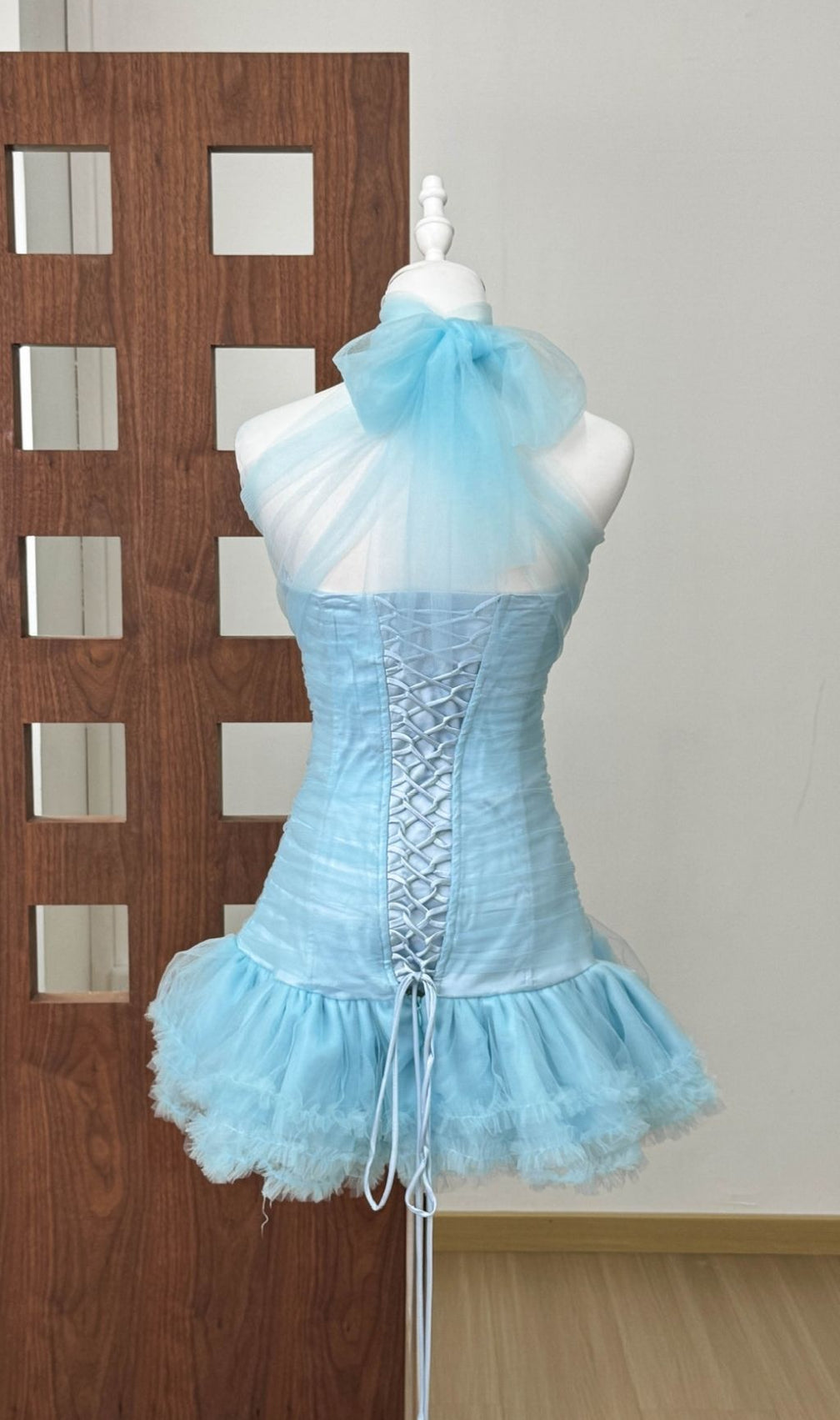 Kelly Off-Shoulder Mesh Ruffle Mini Dress - Glamorous & Playful Party Style