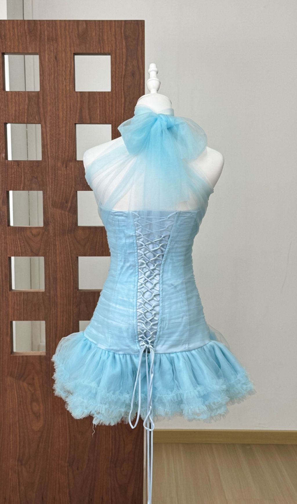 Kelly Off-Shoulder Mesh Ruffle Mini Dress - Glamorous & Playful Party Style