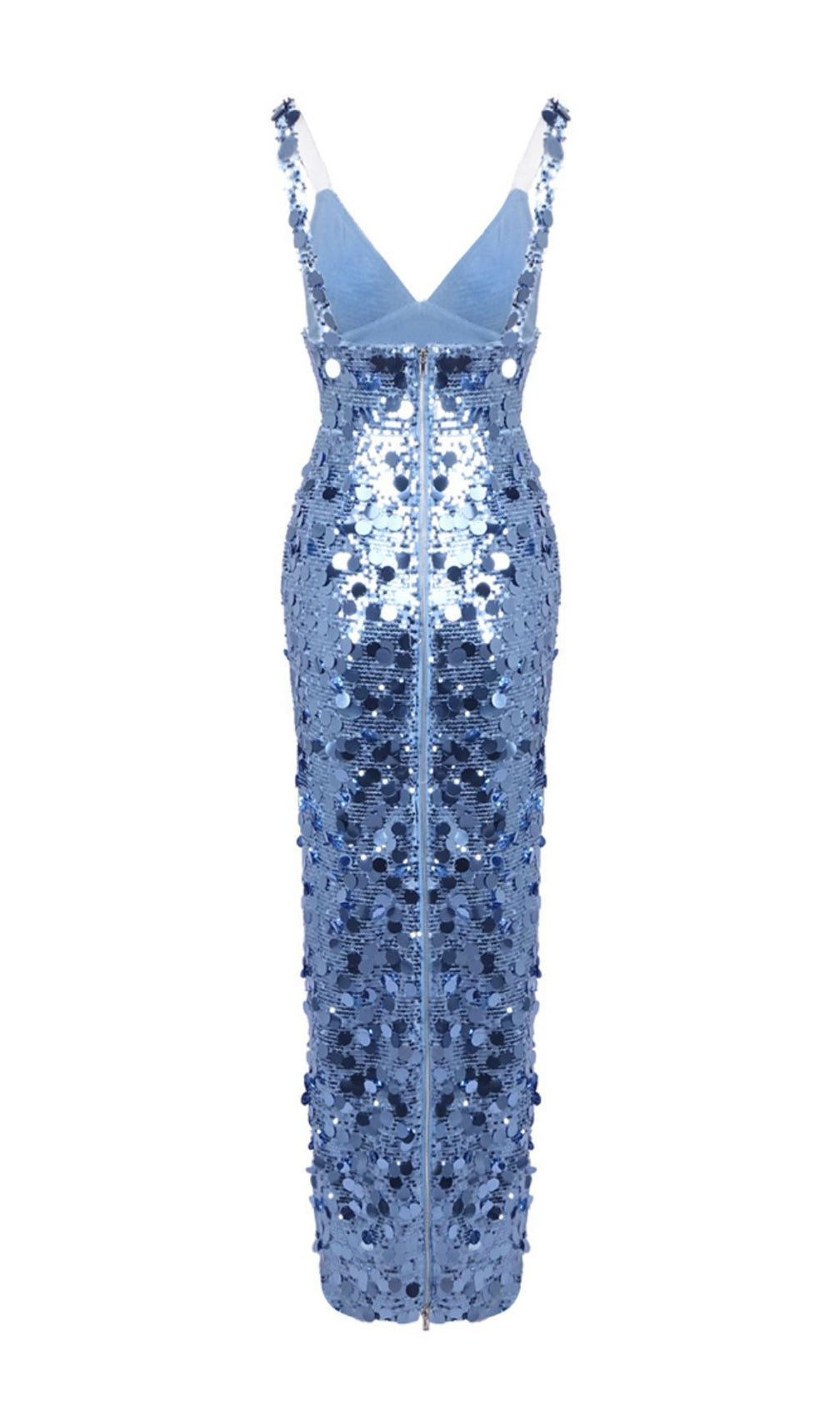 Izak "Celestial Blue" Sequin Strappy Maxi Gown - Gala Ready