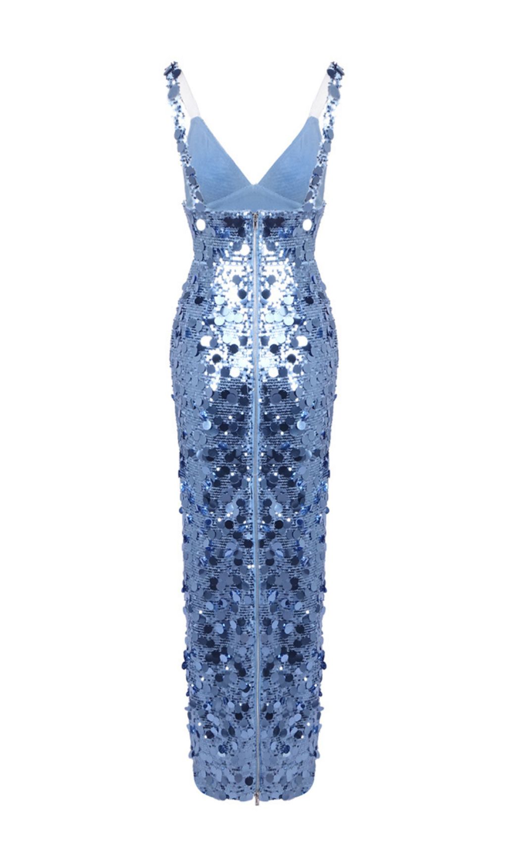 Izak "Celestial Blue" Sequin Strappy Maxi Gown - Gala Ready