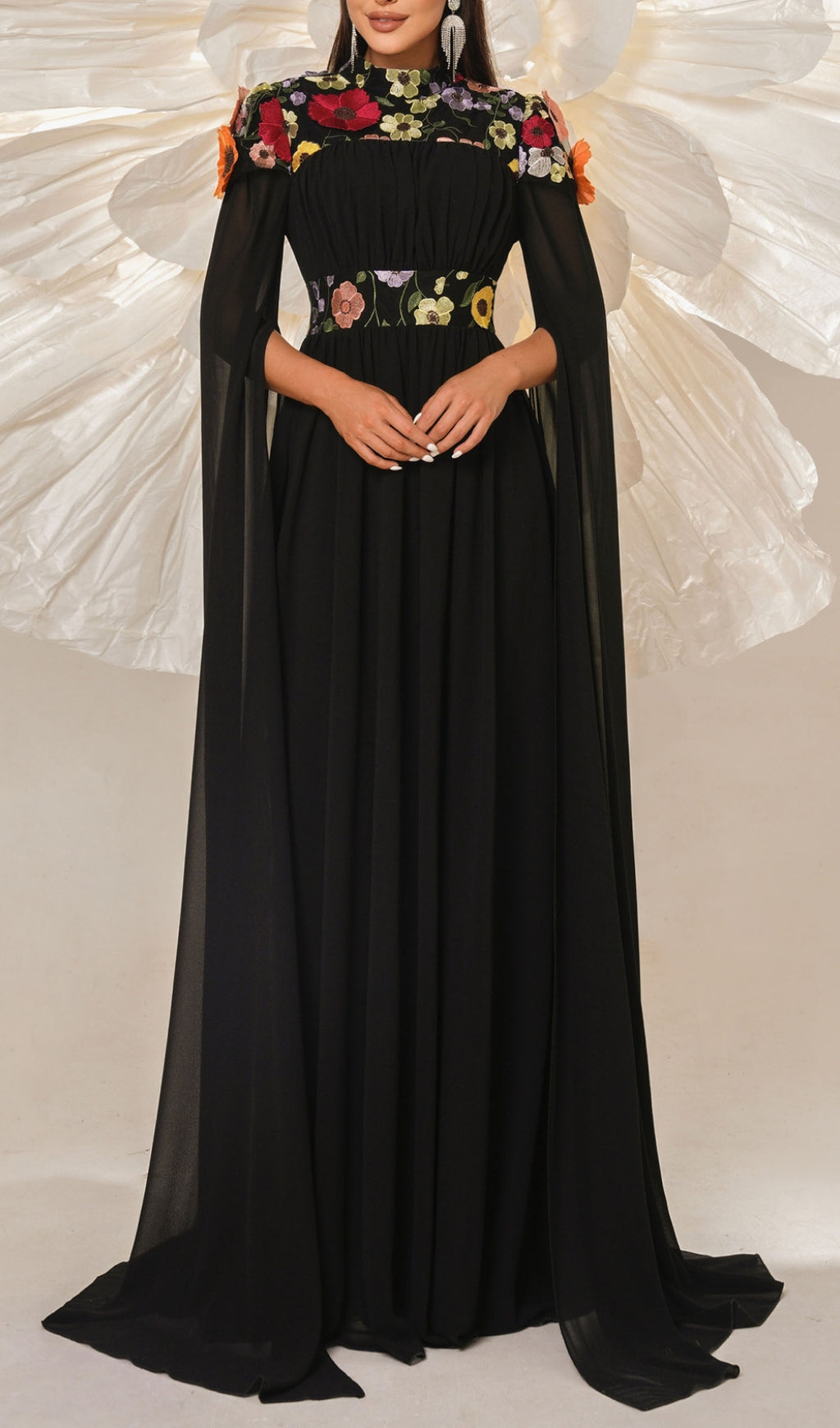 Catalina Flower Mesh Maxi Dress