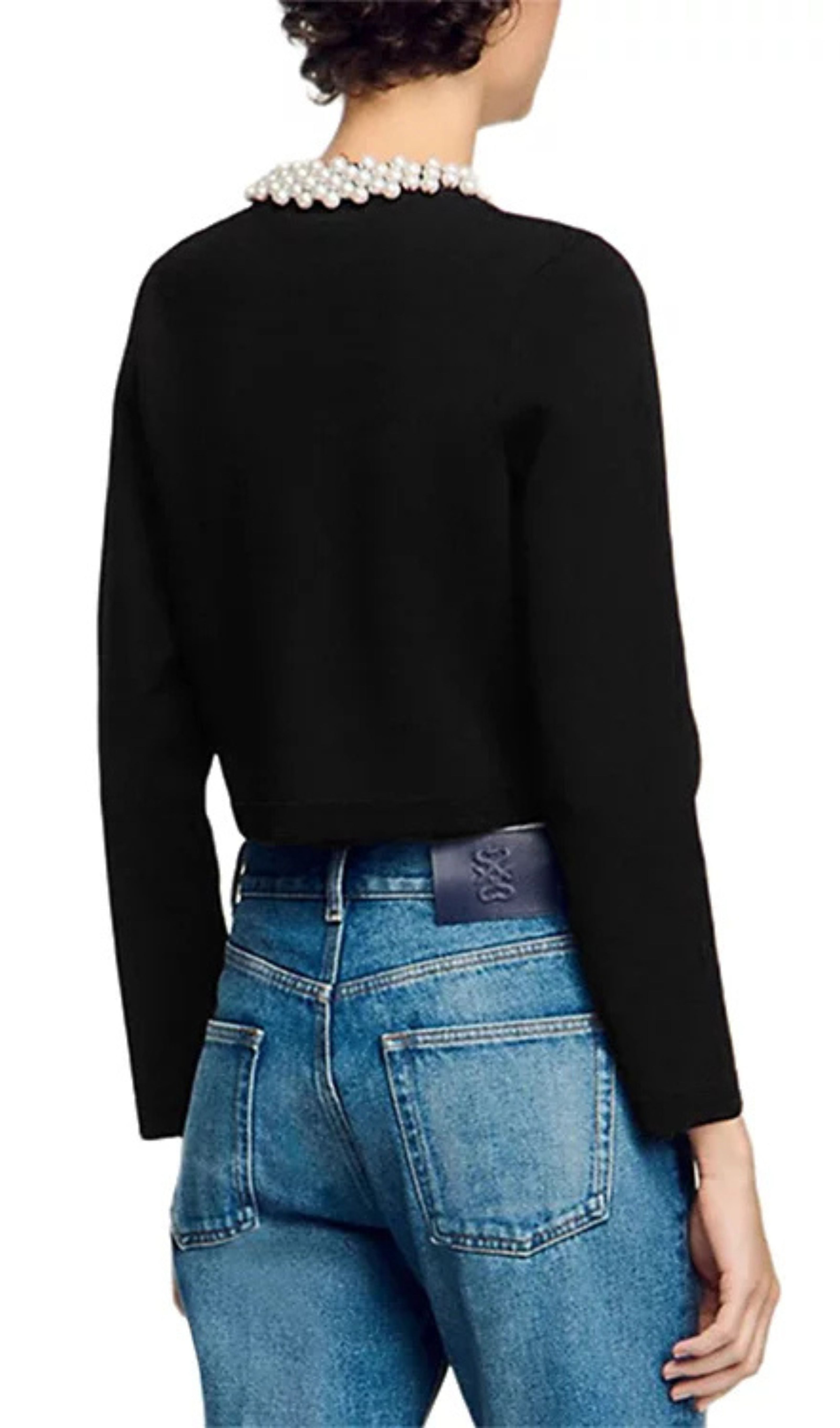 Beaded Collar Cardigan