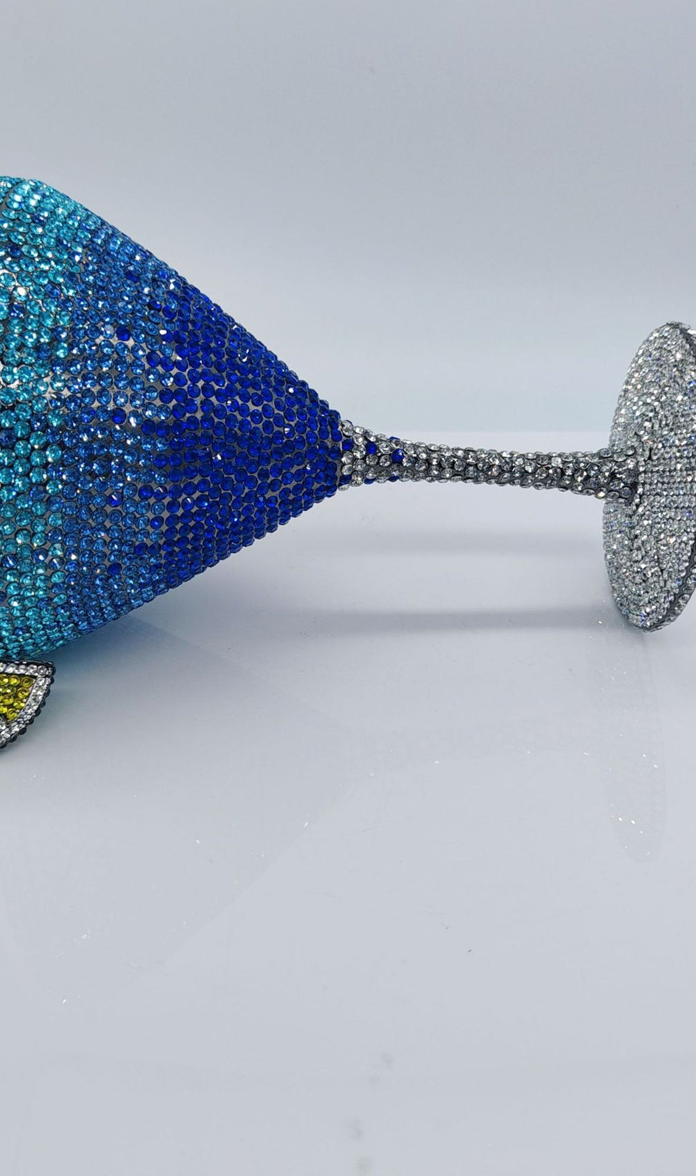 Garin Dazzling Blue Rhinestone Martini Glass Clutch | Sparkling Evening Bag for Women