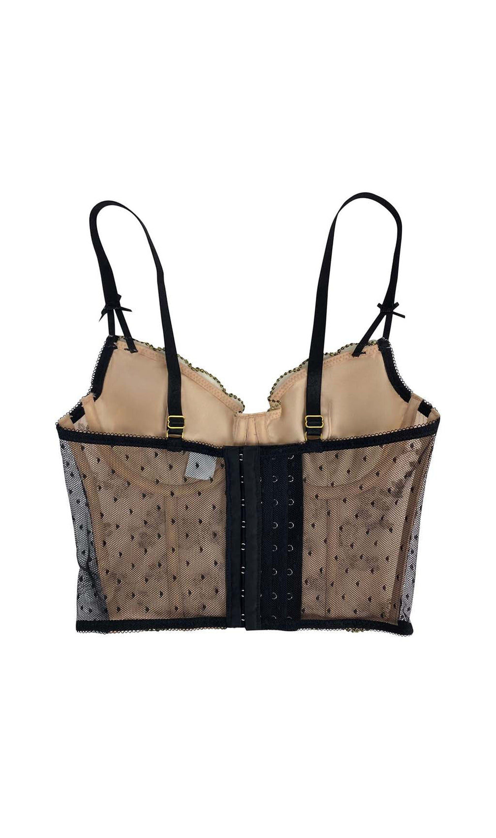 Corset Floral Cropped Top In Gray