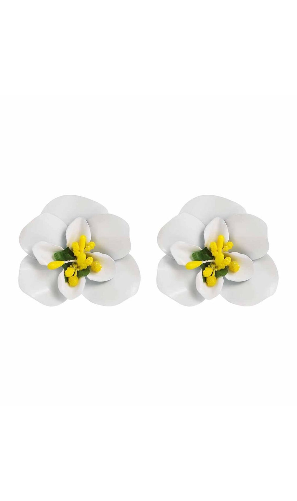 Jovia White Flower Statement Earrings | Elegant Floral Chic for Women