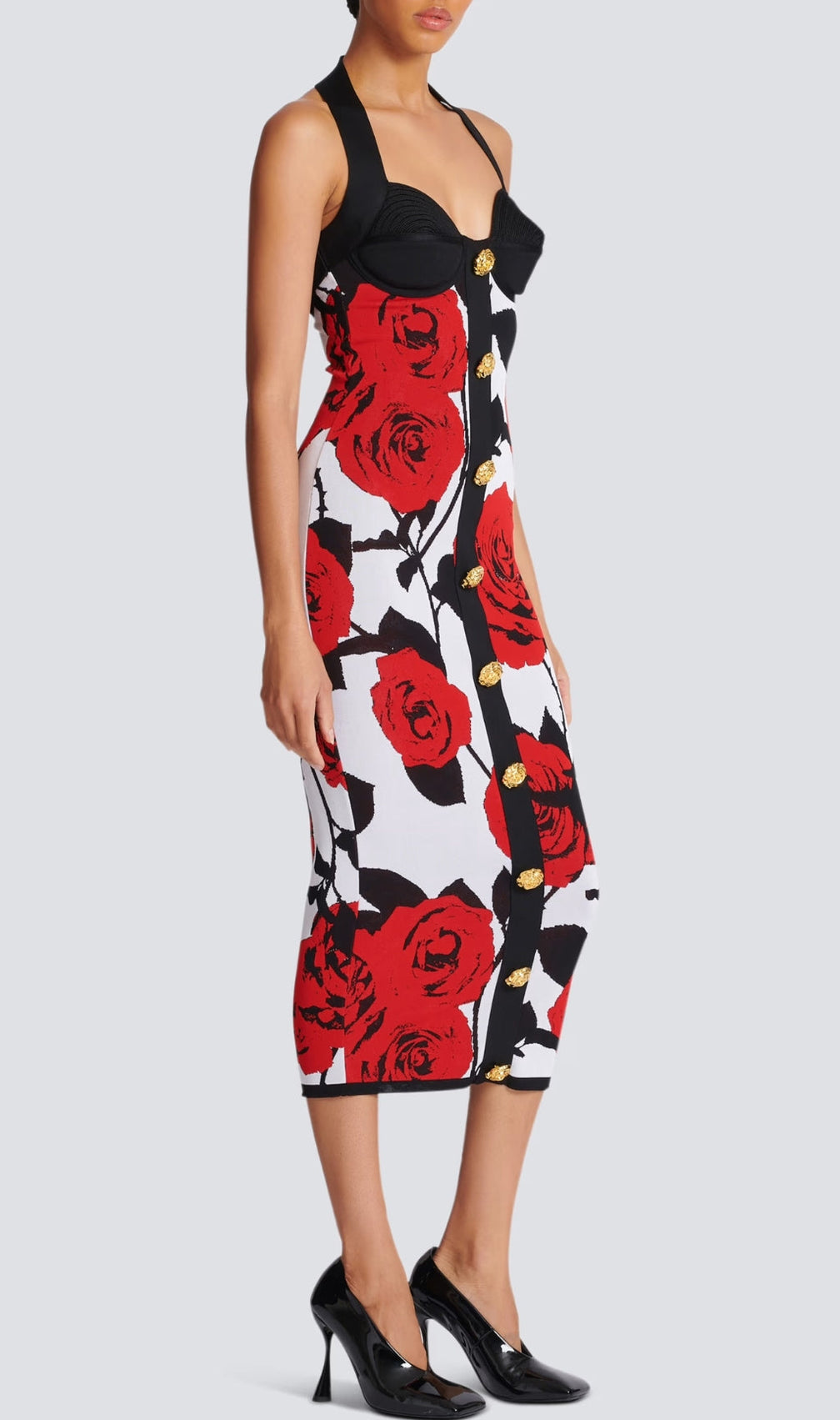 Atenea Flower Midi Bandage Dress