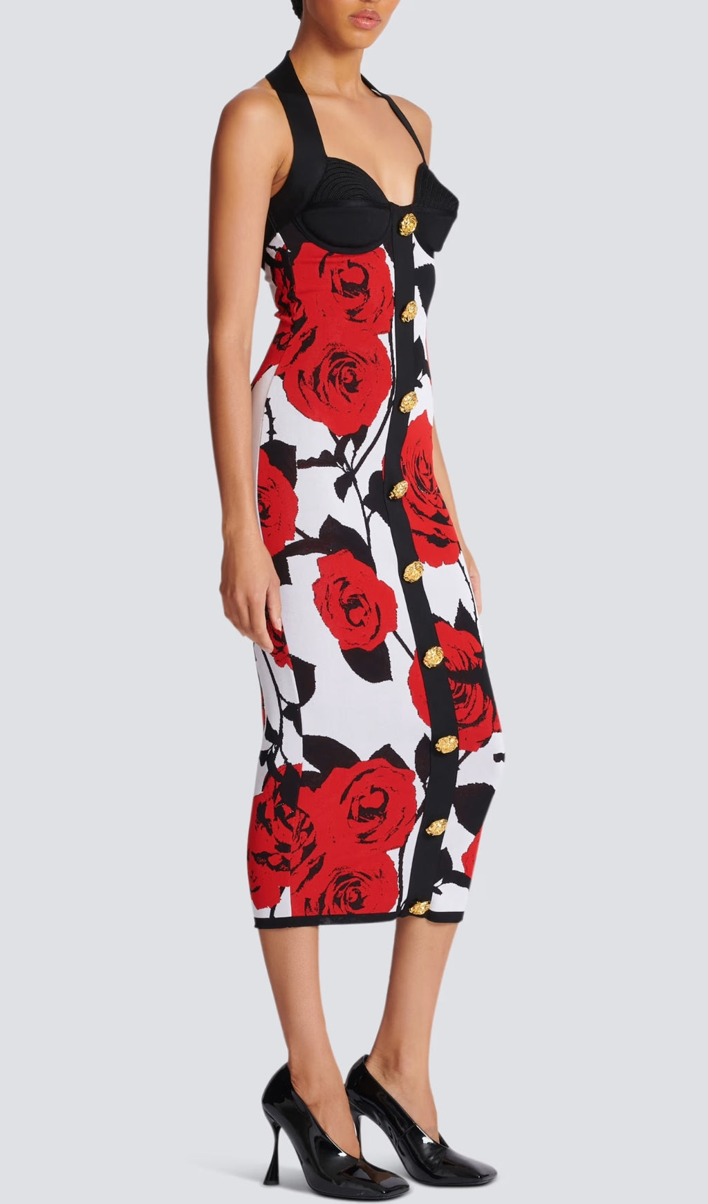 Atenea Flower Midi Bandage Dress
