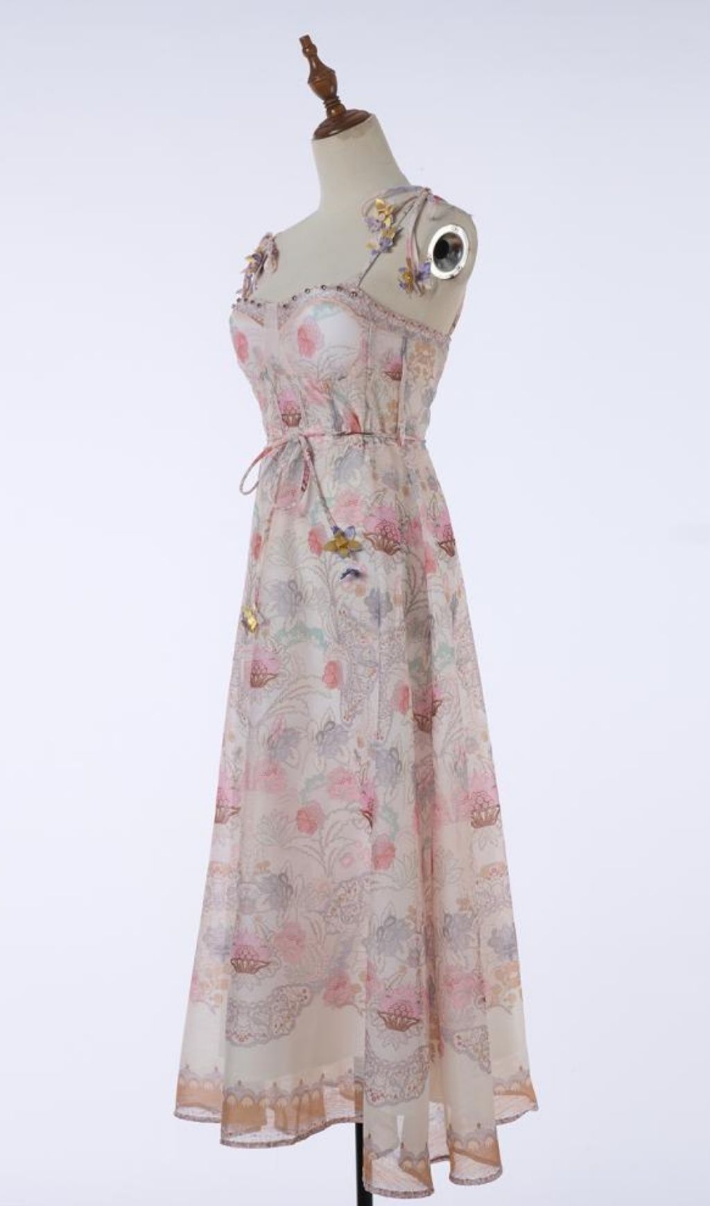 Karol Romantic Floral Maxi Dress - Bohemian Strappy Gown for Women
