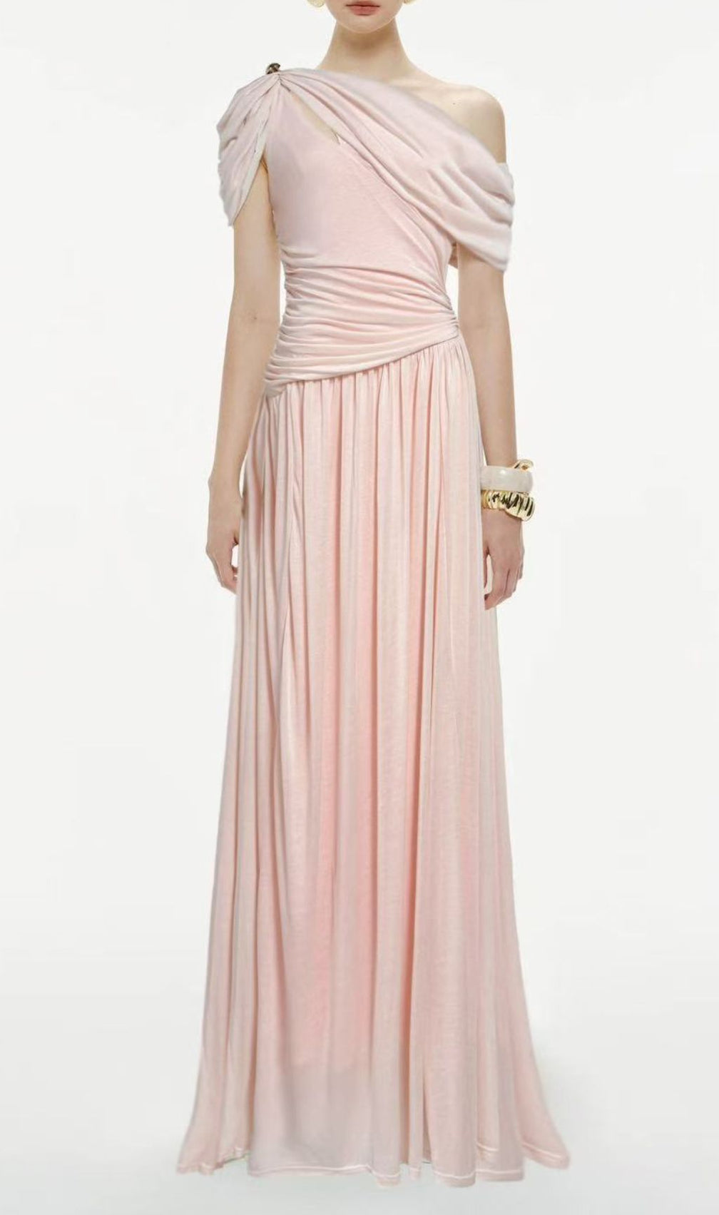 Joella One-Shoulder Ruched Maxi Dress | Elegant & Figure-Sculpting Gown