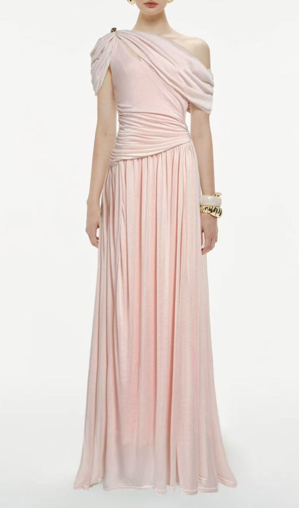 Joella One-Shoulder Ruched Maxi Dress | Elegant & Figure-Sculpting Gown