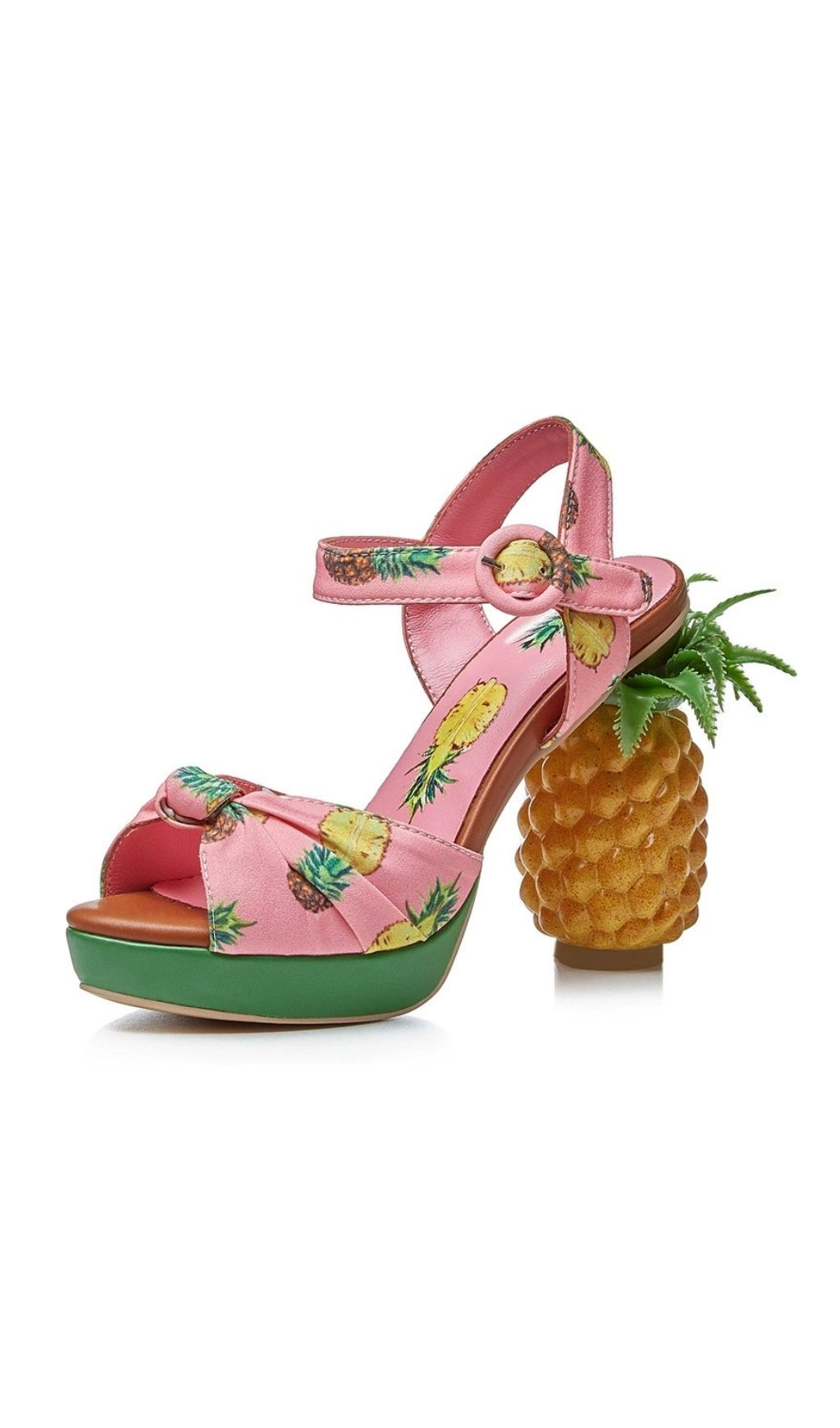 Azhira Pink Pineapple Paradise Platform Sandals