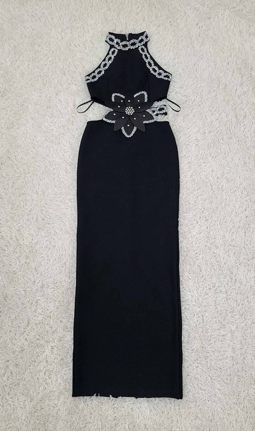 Arooj Flower Cutout Maxi Dress