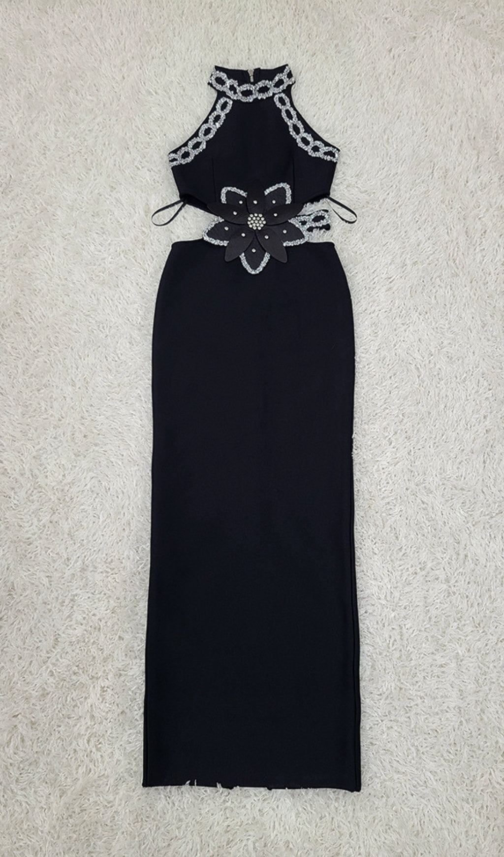 Arooj Flower Cutout Maxi Dress