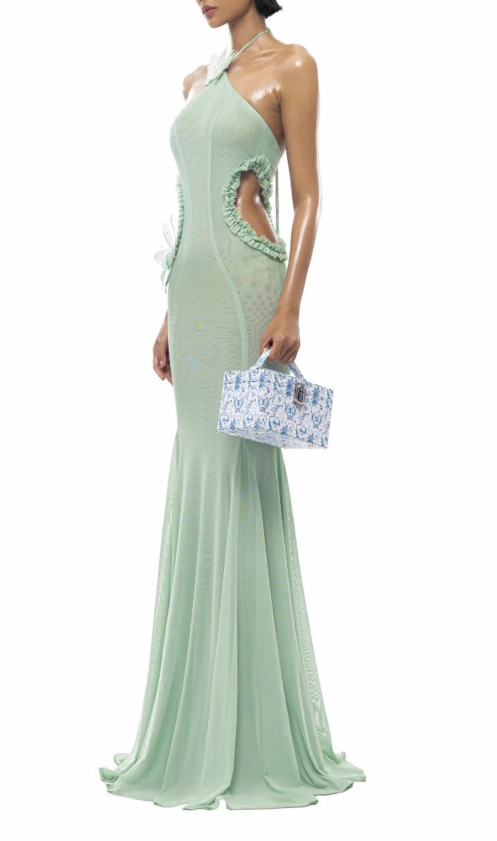 Carina Halter Butterfly Maxi Beach Dress