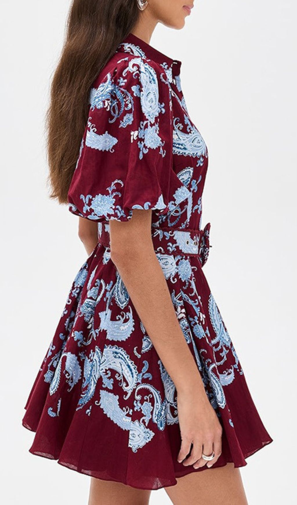 Women's Ilione Paisley Print Belted Mini Dress - Chic & Versatile