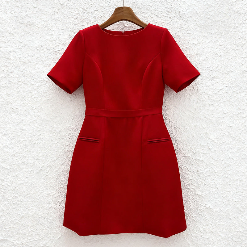 Iscah Red Mini Dress: Command Attention with Sleek, Confident Style