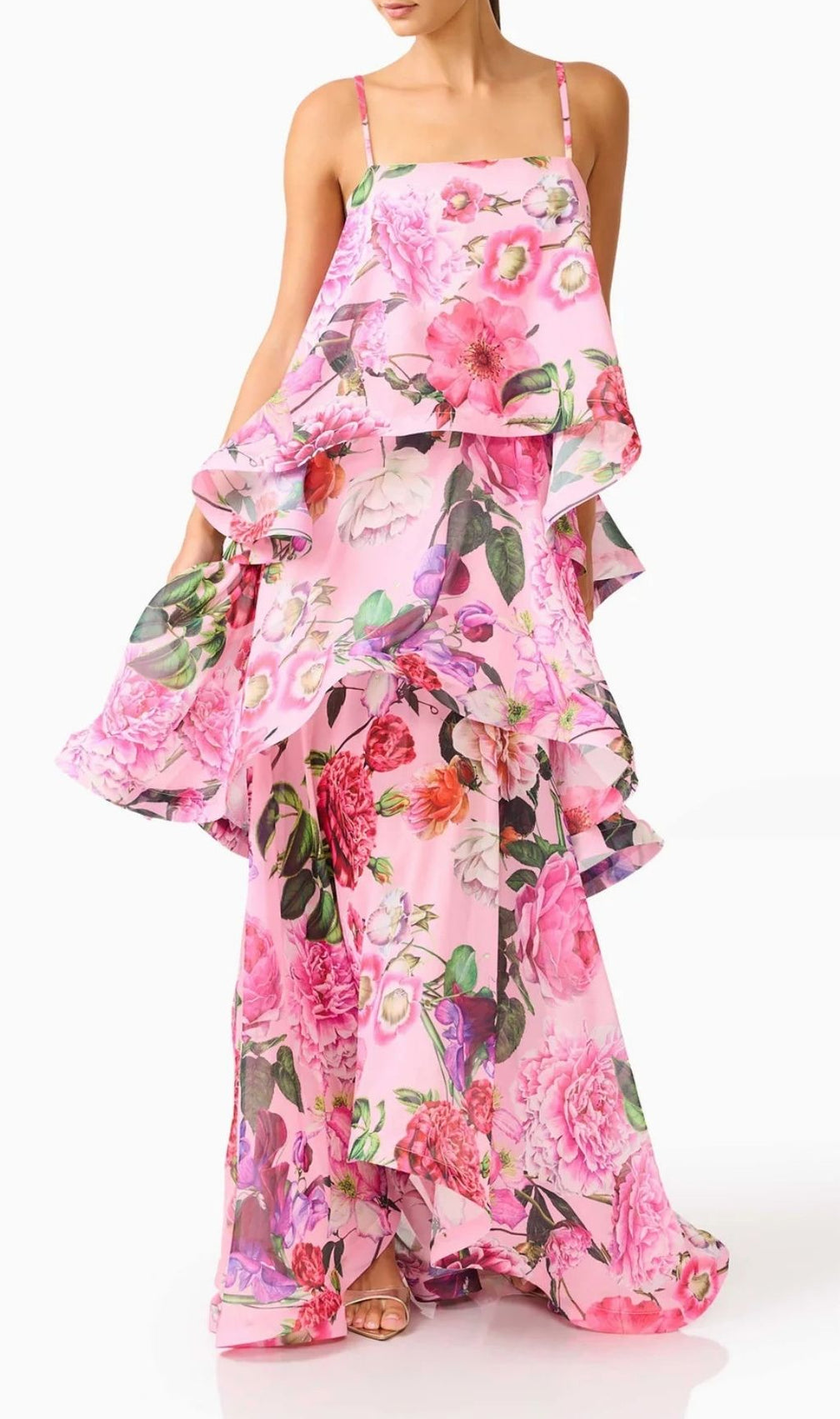 Lael Pink Floral Printed Maxi Dress