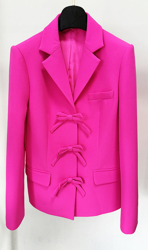 Bette Pink Bow Mini Dress & Blazer