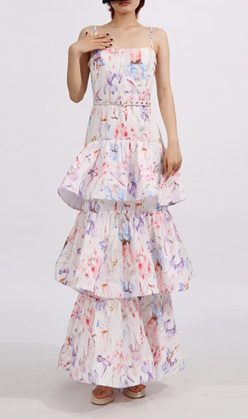 Elsinore Strappy Floral Printed Maxi Dress