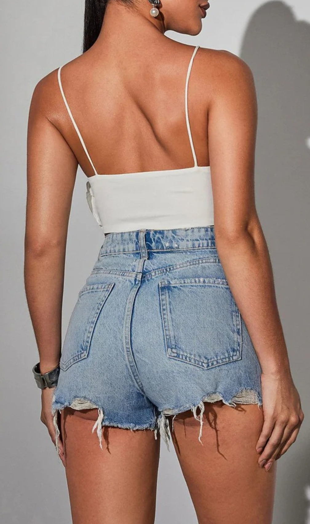 Connie Spaghetti Heart Ruffle Top