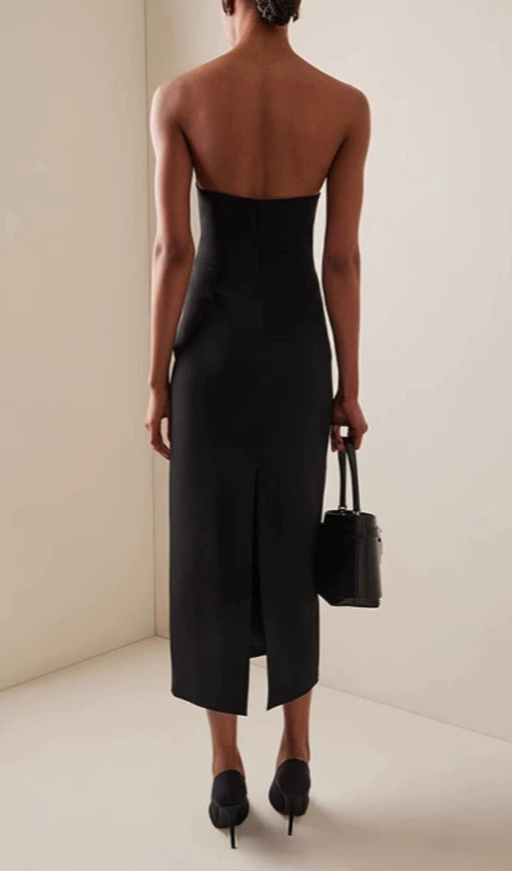 Emmy Black Diamond V-Neck Bandage Maxi Dress