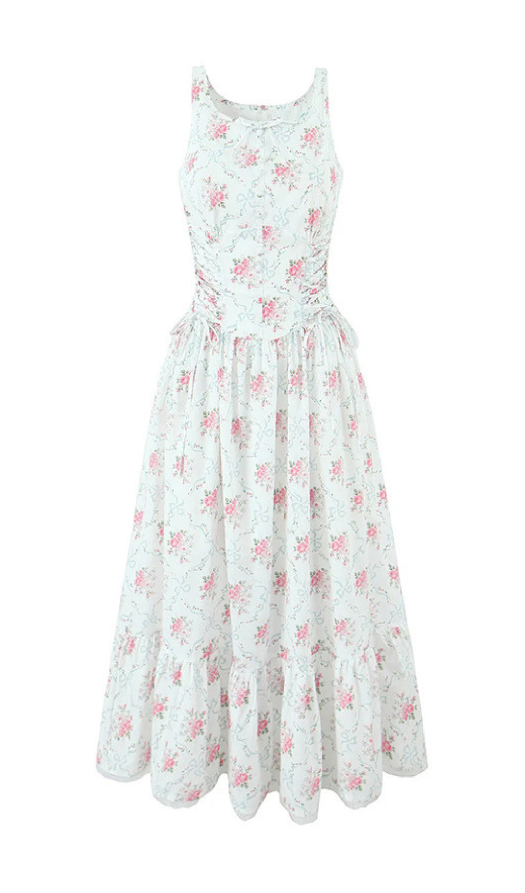 Haruhi Sleeveless Floral Midi Dress
