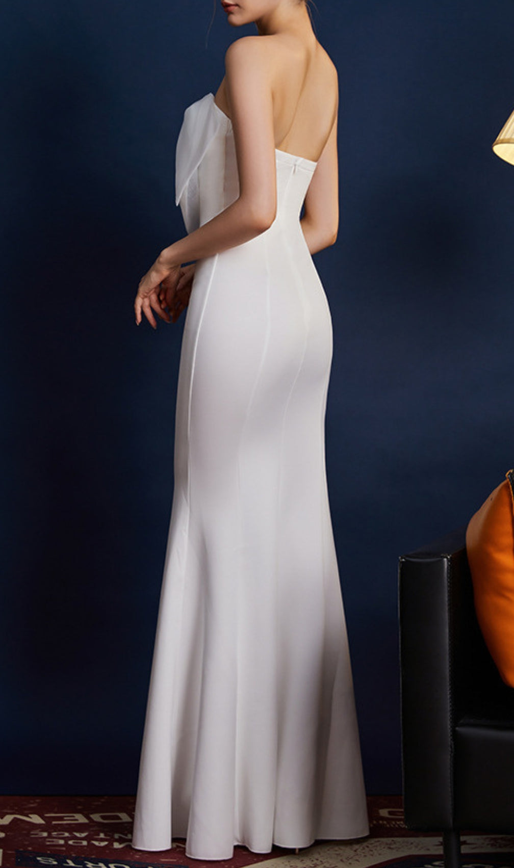 Druella Strapless Bow Maxi Dress