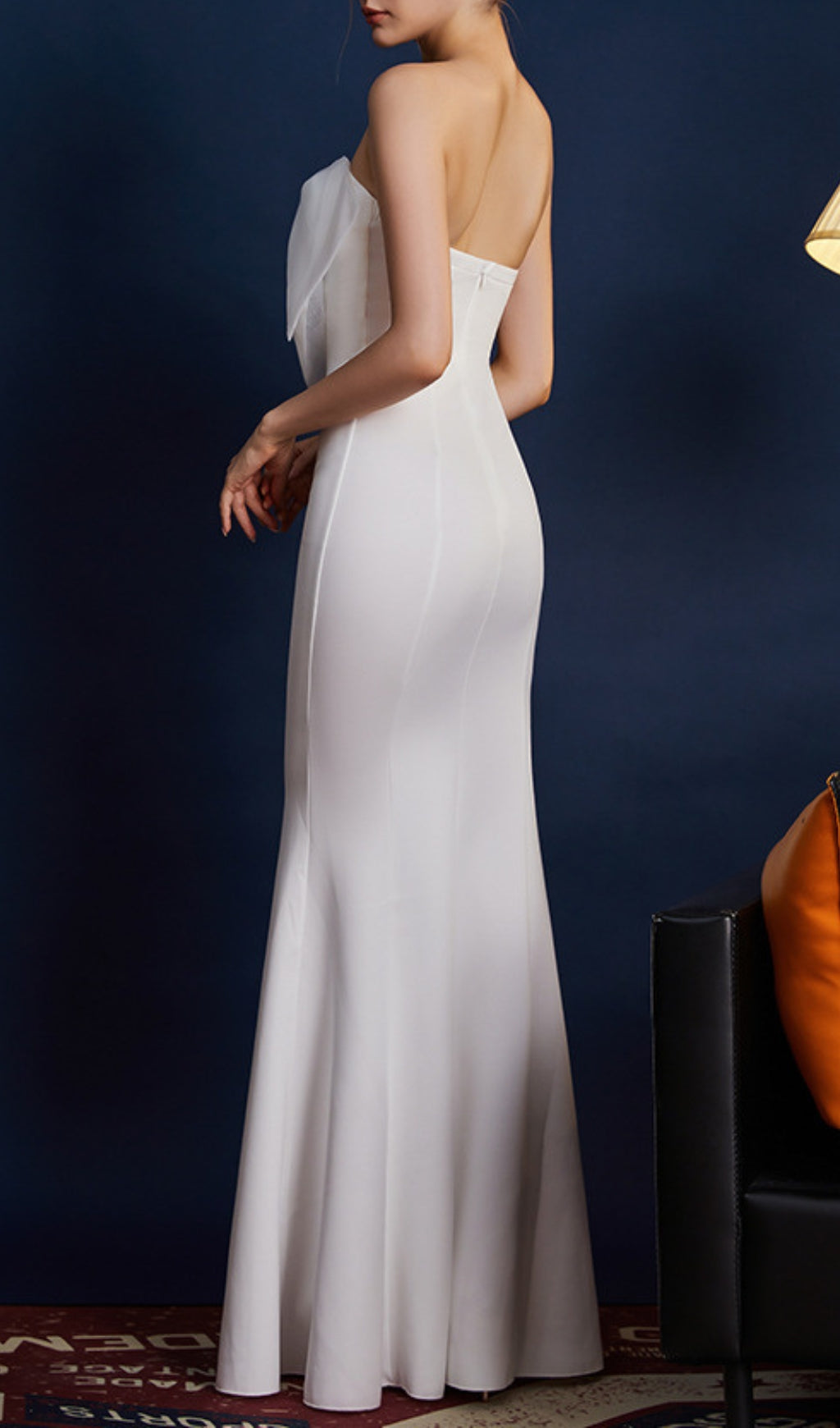 Druella Strapless Bow Maxi Dress