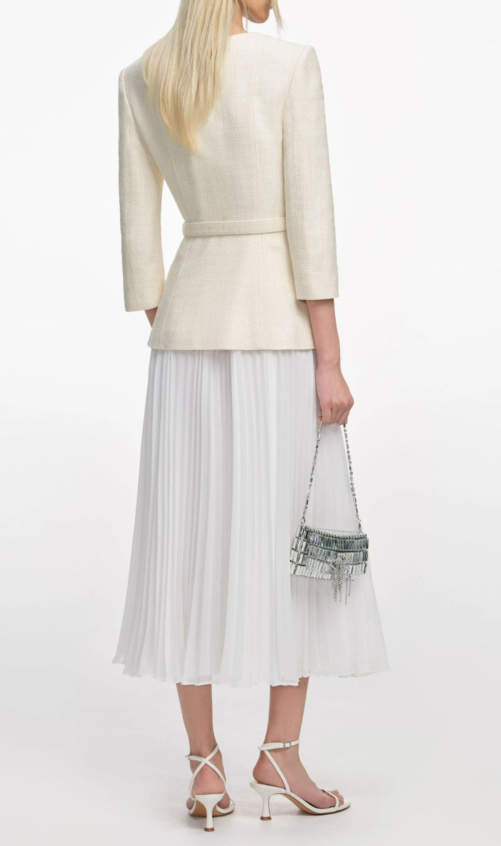 Ilayda Elegant Pleated Midi Dress | Long Sleeve Sophistication & Chic Style