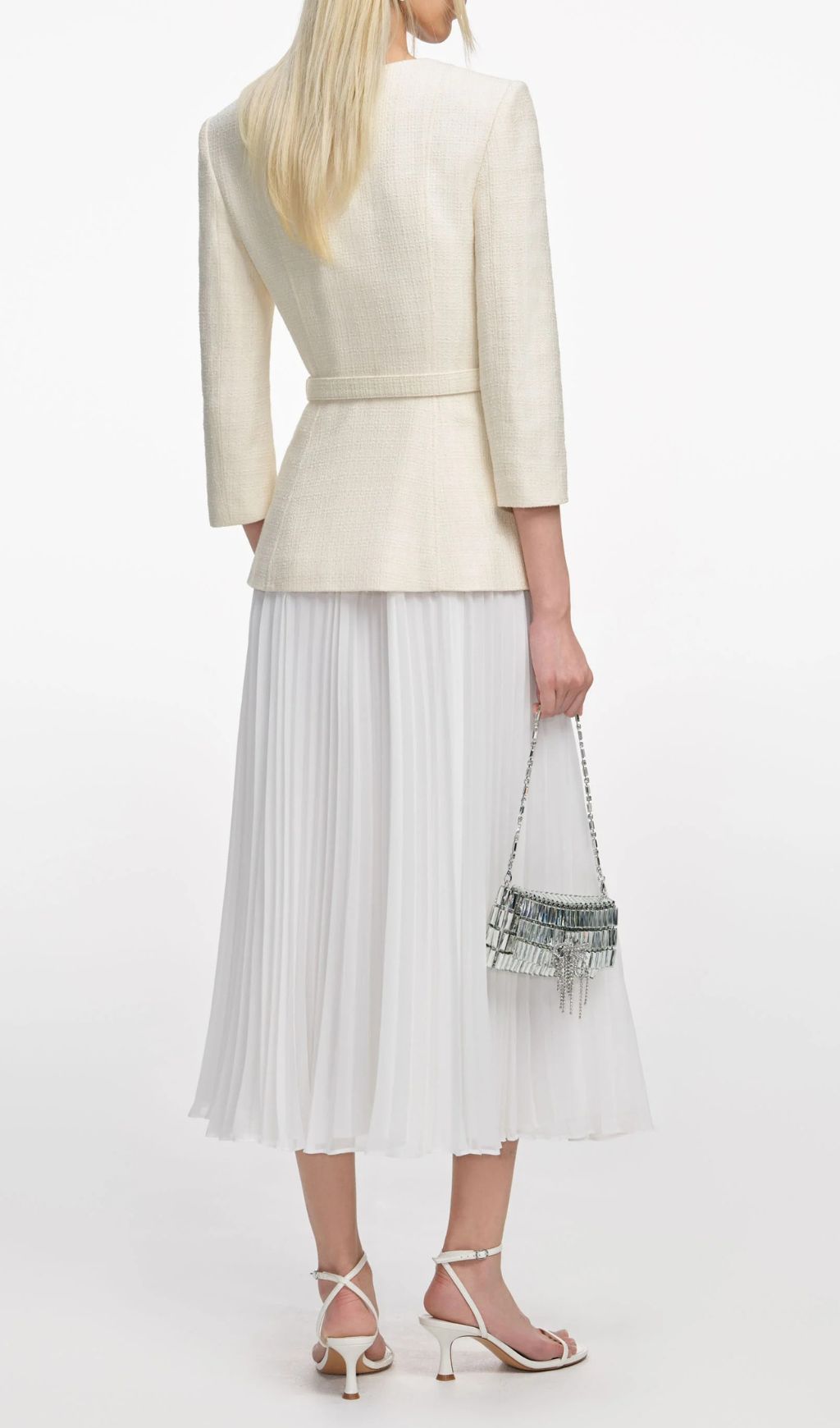 Ilayda Elegant Pleated Midi Dress | Long Sleeve Sophistication & Chic Style