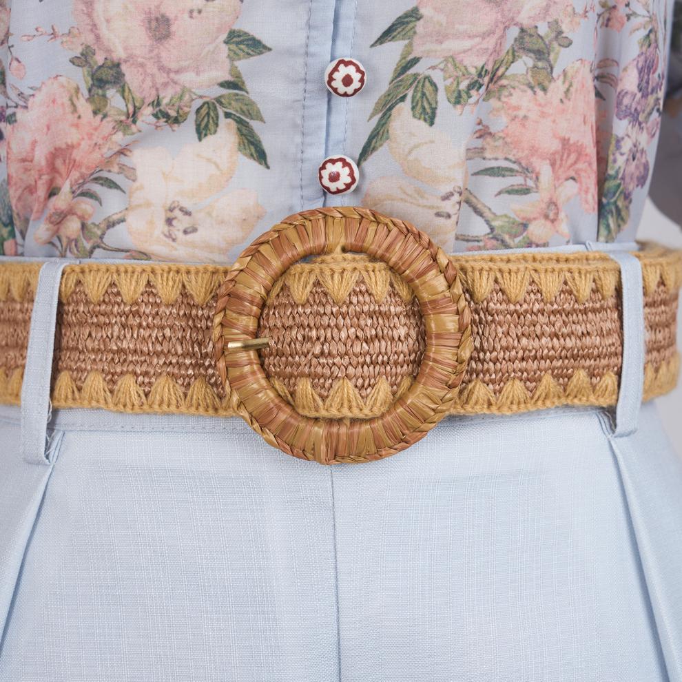 Glenna Flower Printed Blouse & Shorts Set