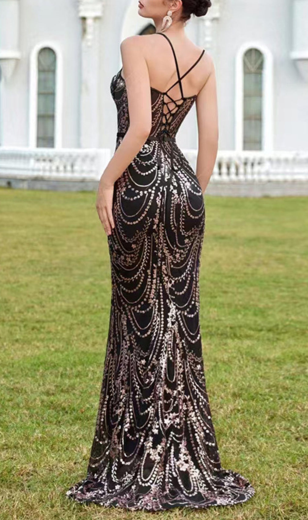 Evely Strappy Embellished Maxi Dress